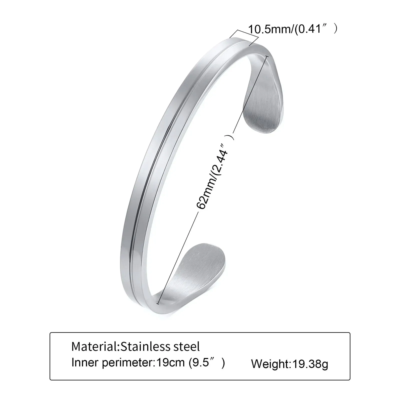 Men Bangle Bracelet Cuff Bracelet for Men