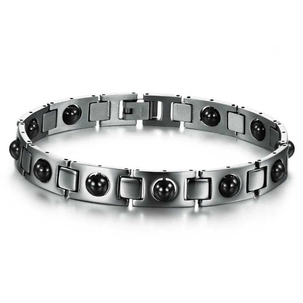 Men's Stainless Steel Magnetic Bracelets High Quality Health Care Balance Bracelets Trendy Style Men Jewelry