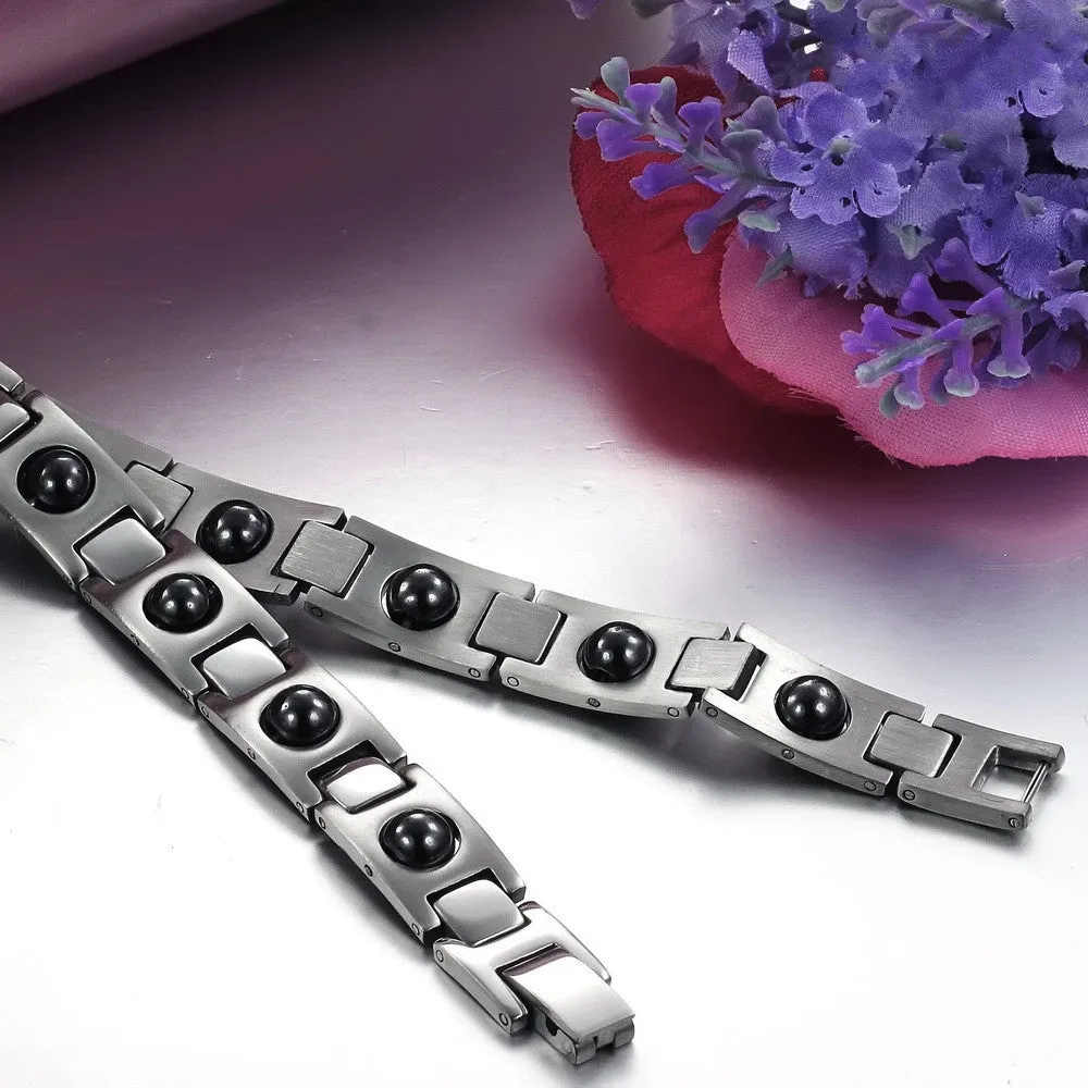Men's Stainless Steel Magnetic Bracelets High Quality Health Care Balance Bracelets Trendy Style Men Jewelry
