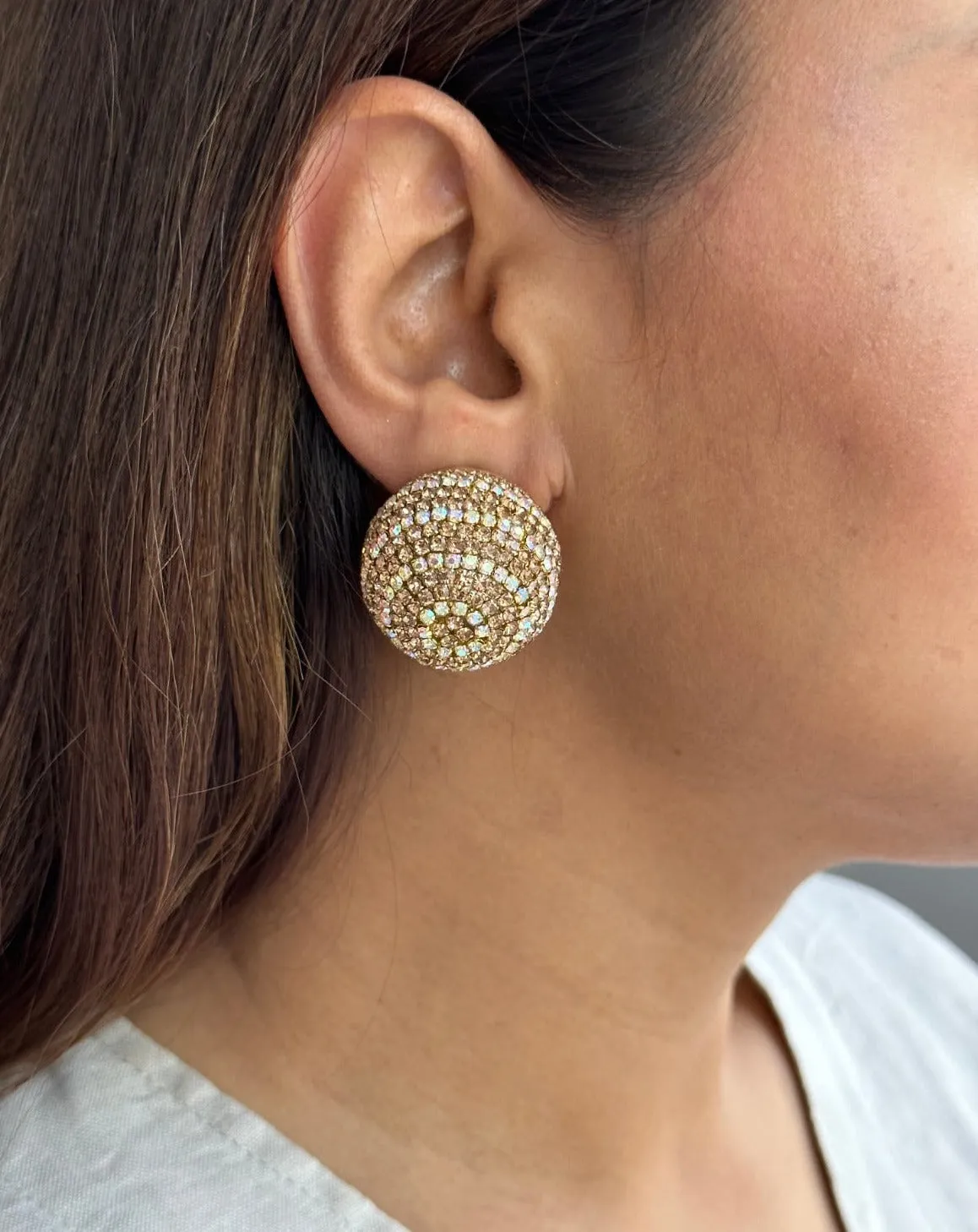 Mini Aurora Studs In Champagne Ombre