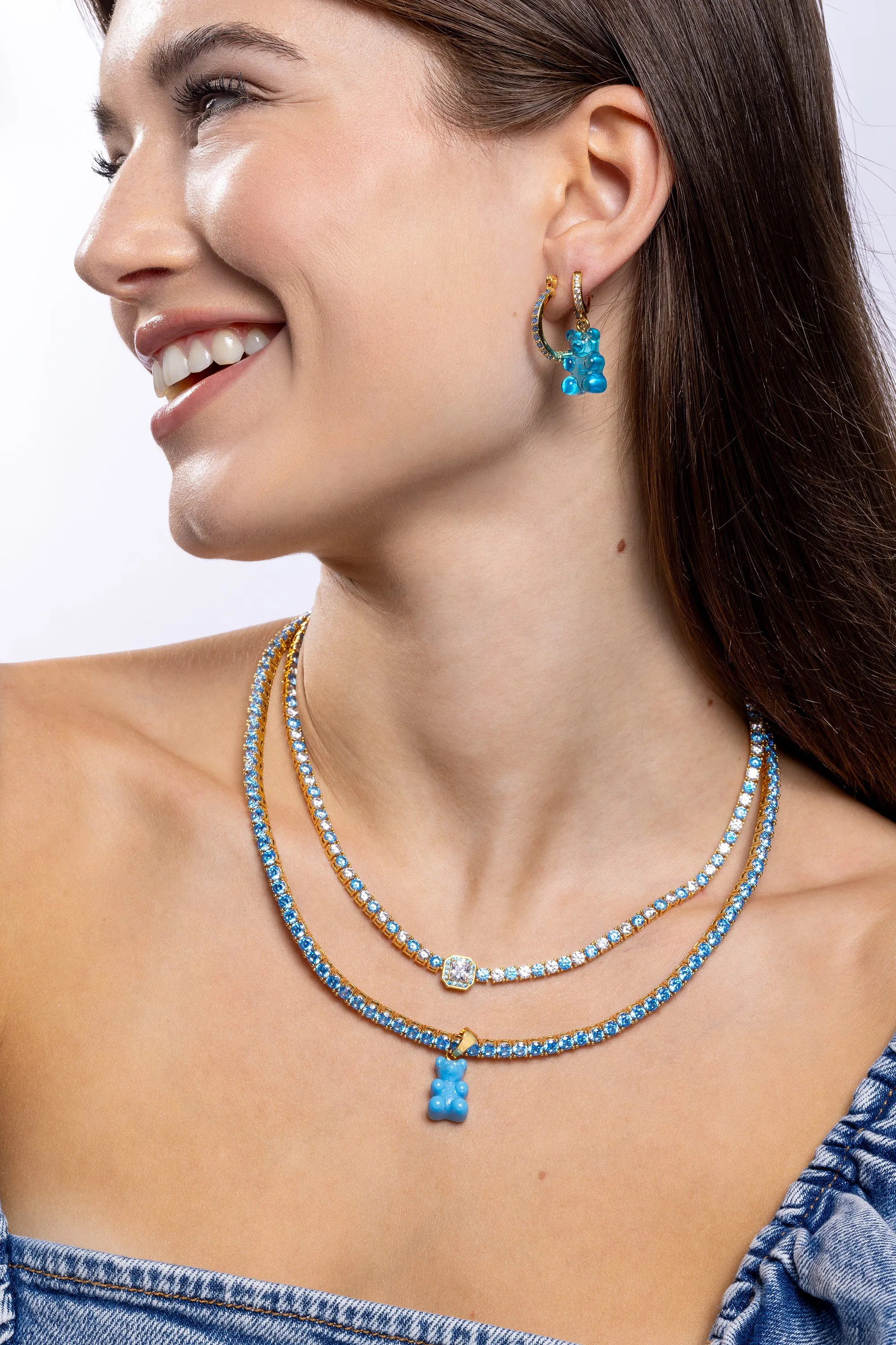 Mini Serena Hoops - Adriatic blue