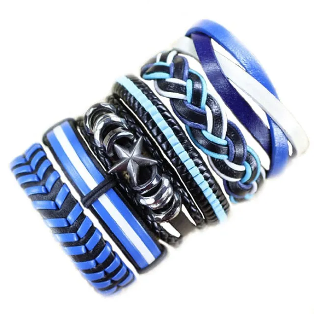 Mix Styles Braided Bracelets Leather Bracelets For Men