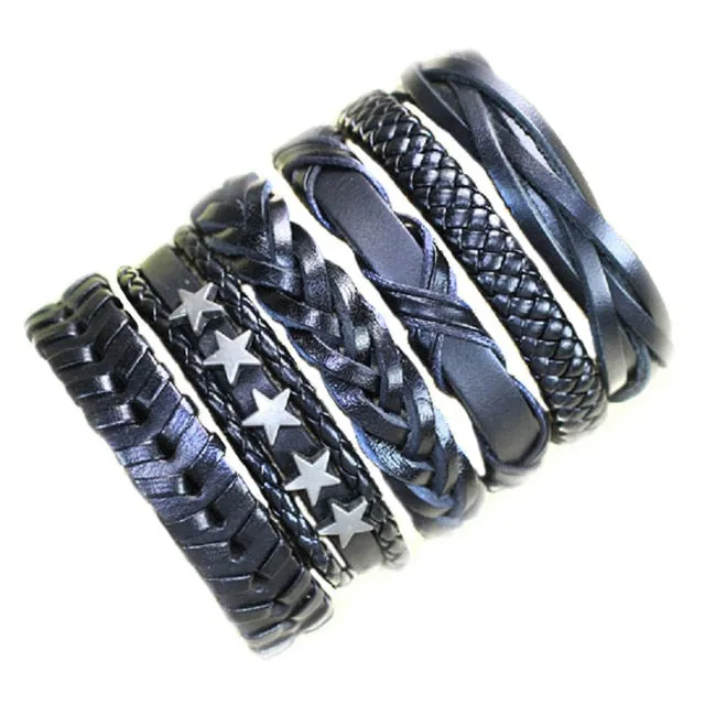 Mix Styles Braided Bracelets Leather Bracelets For Men