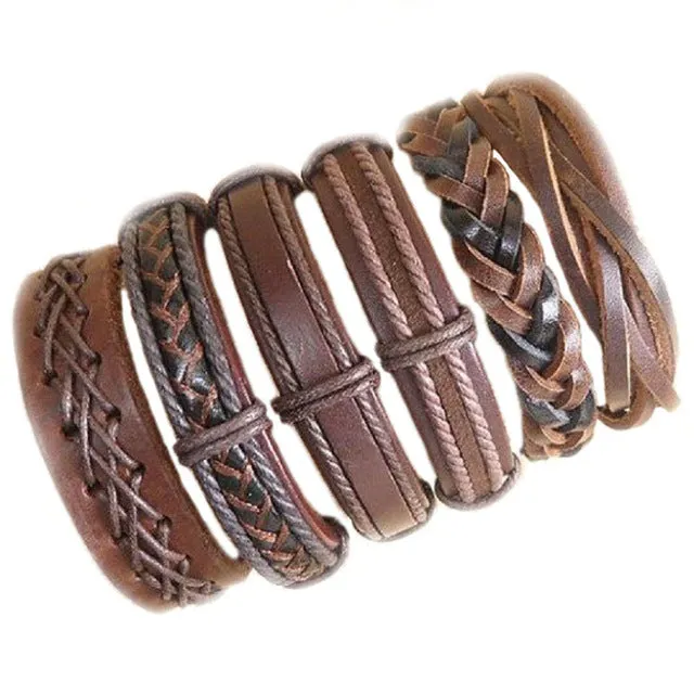 Mix Styles Braided Bracelets Leather Bracelets For Men