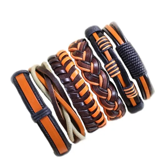 Mix Styles Braided Bracelets Leather Bracelets For Men