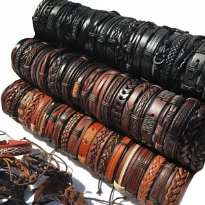 Mix Styles Braided Bracelets Leather Bracelets For Men