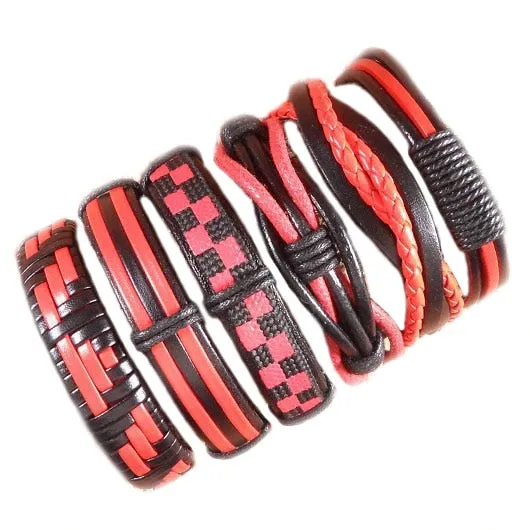 Mix Styles Braided Bracelets Leather Bracelets For Men