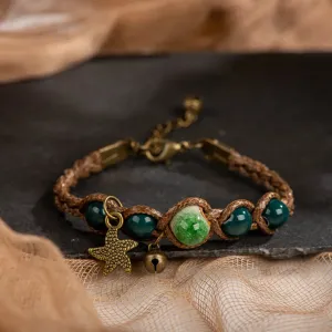 Mori Girl Handmade Ceramic Beads Bracelets DIY Artware Retro Bracelet Jewelery