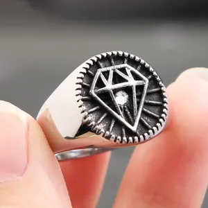 New Design Fashion Stainless Steel Geometric Shaped Ring For Men Women