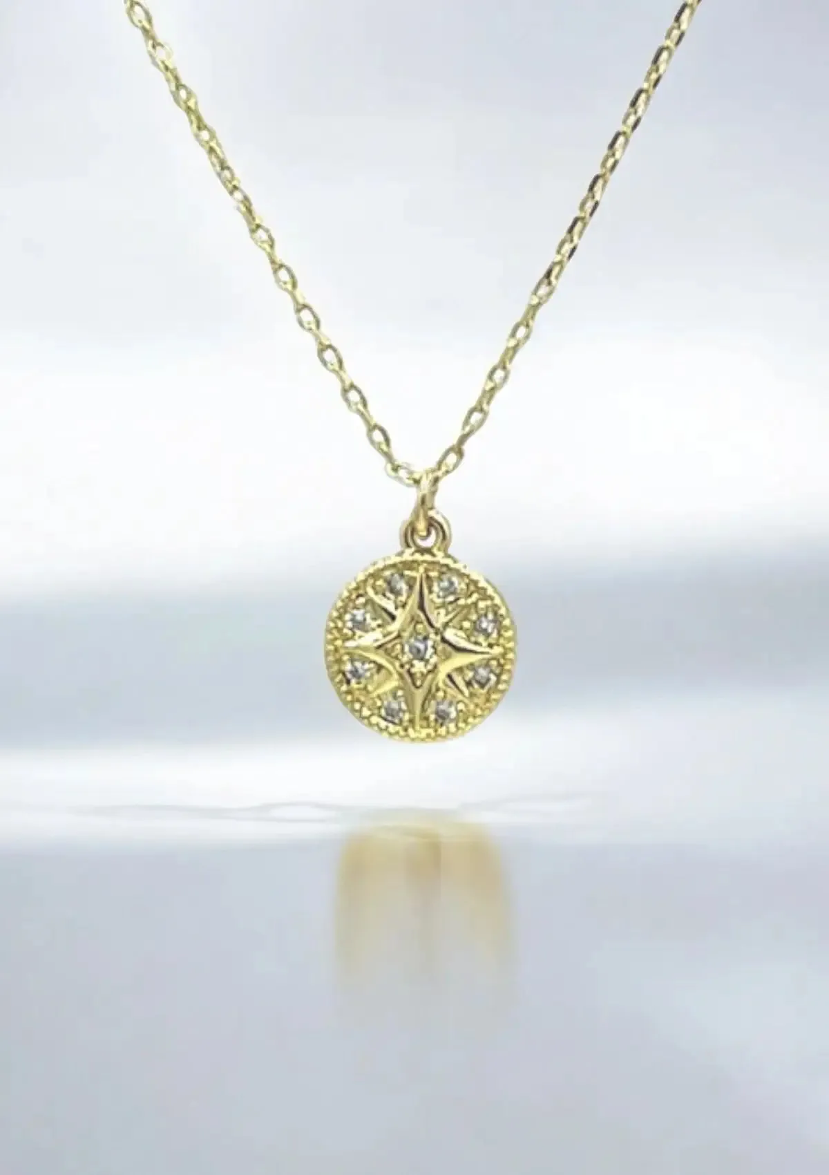 North Star Pendant With Cubic Zirconia