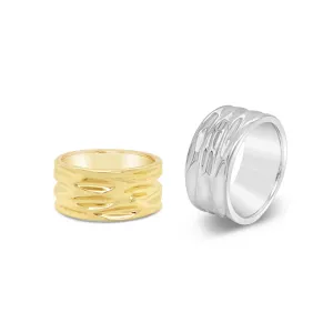 Oily Calm Wide Ring