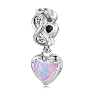 Opal Heart & Infinity Charm