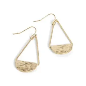 Open Sail Gold Dangle Earrings