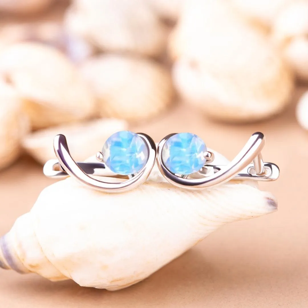 Opulent' Unique Moonstone Drop Earrings
