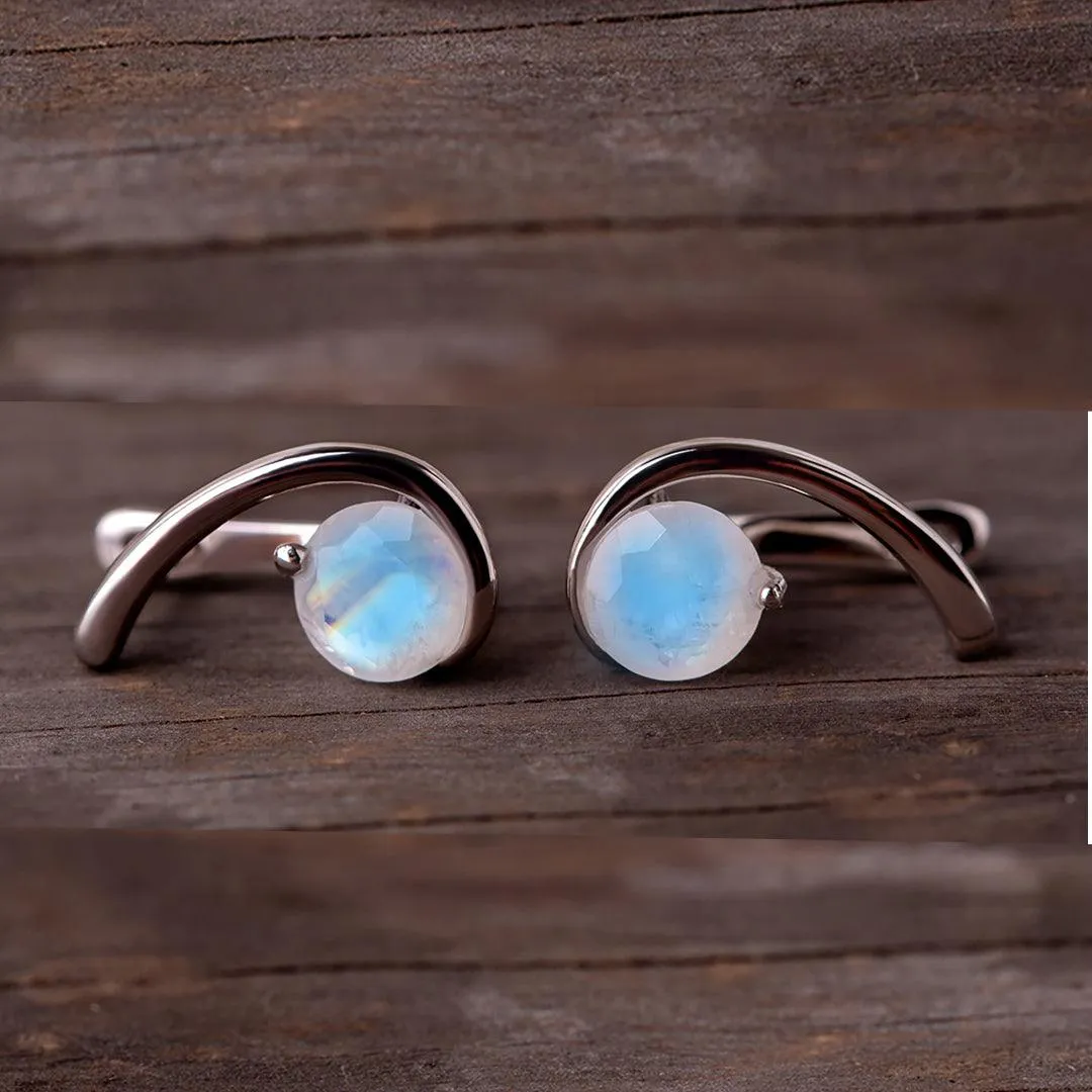 Opulent' Unique Moonstone Drop Earrings