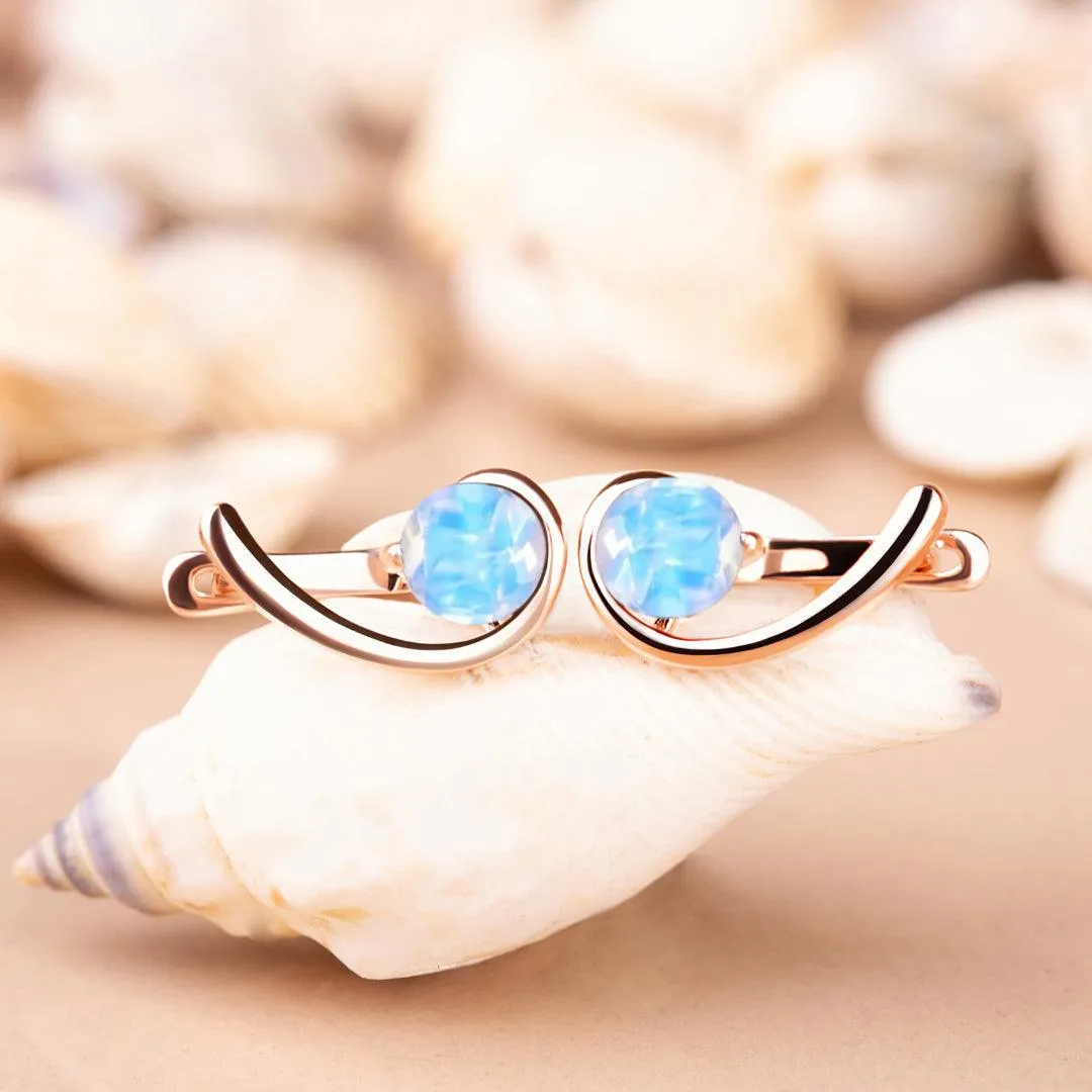 Opulent' Unique Moonstone Drop Earrings