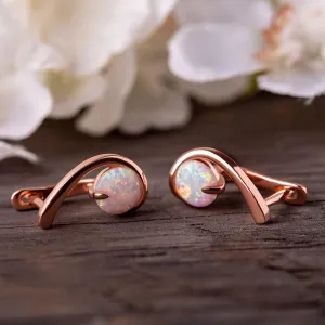 Opulent' Unique  White Opal Drop Earrings