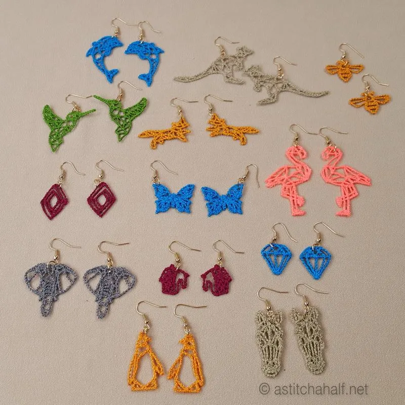 Origami Freestanding Lace Earrings Combo