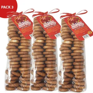 Pack 3 Mini Sushki with Poppy Seeds Hard Bagels, Franzeluta, 200g x 3