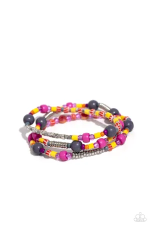 PAPARAZZI Confident Collision - Silver BRACELETS