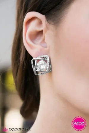 Paparazzi Earring ~ Light Years Away - White