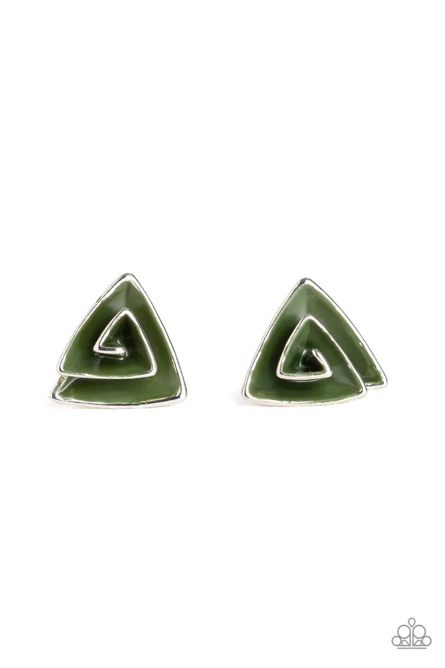 Paparazzi Earring ~ On Blast - Green