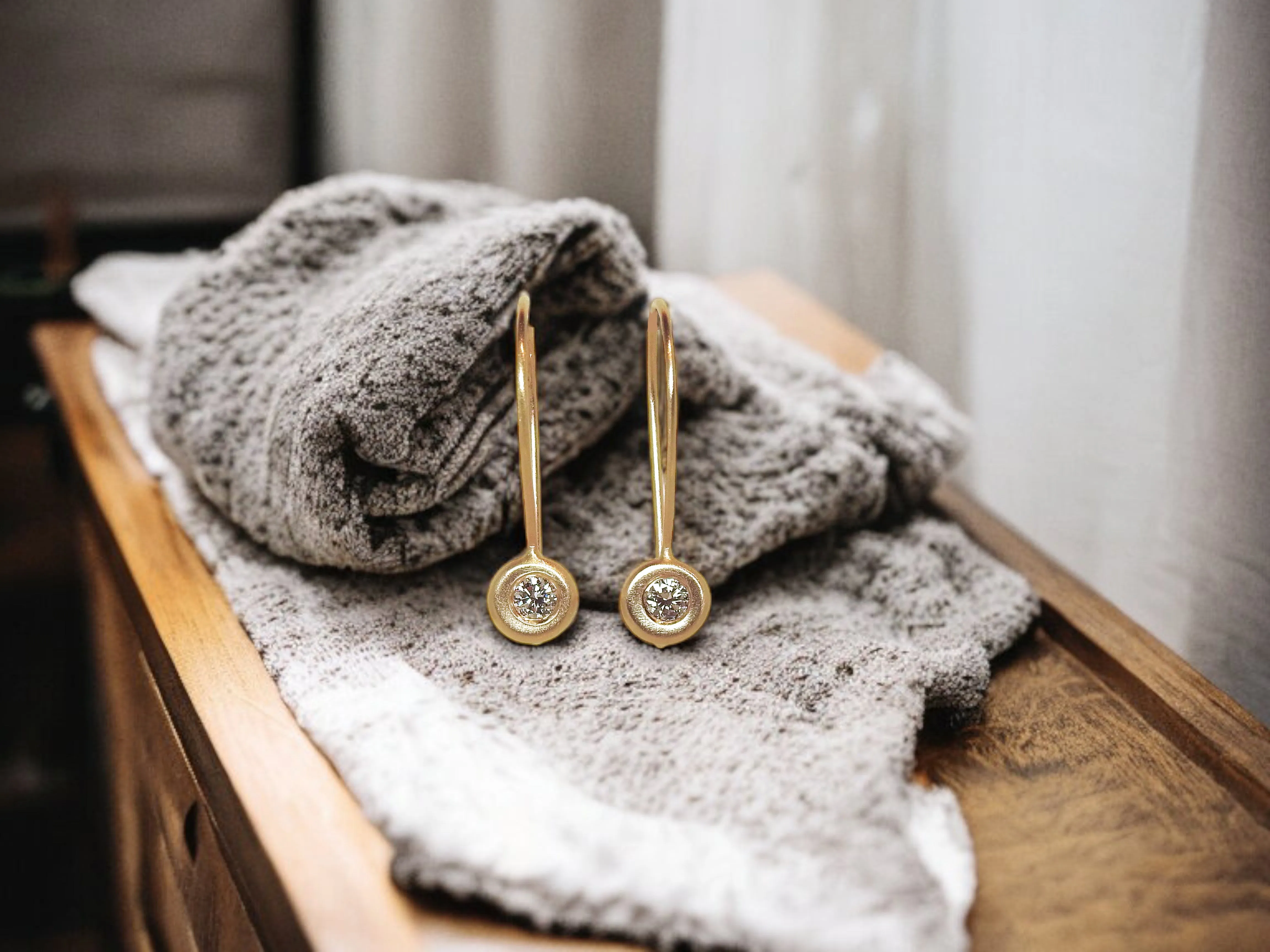Pebble hoops with diamonds you decide what size