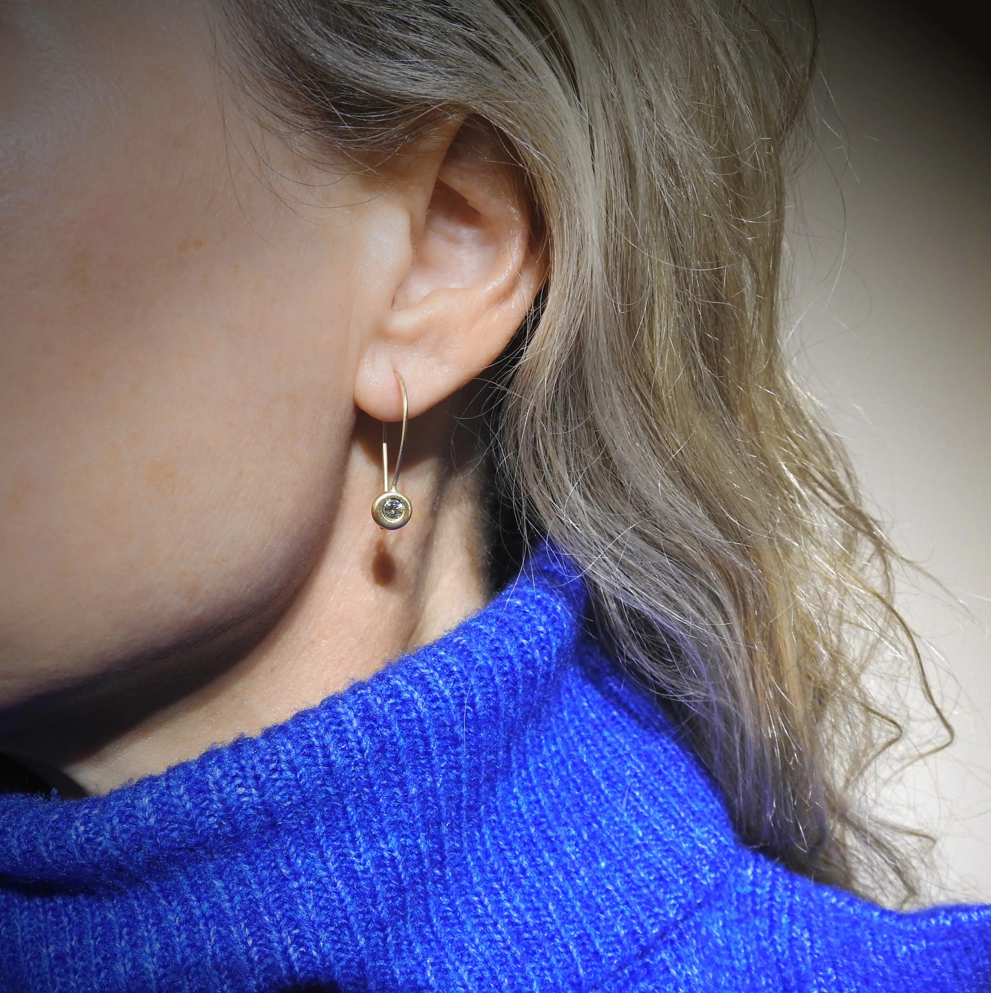 Pebble hoops with diamonds you decide what size