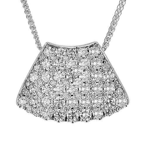 Pendant Necklace in 18k Gold with Diamonds