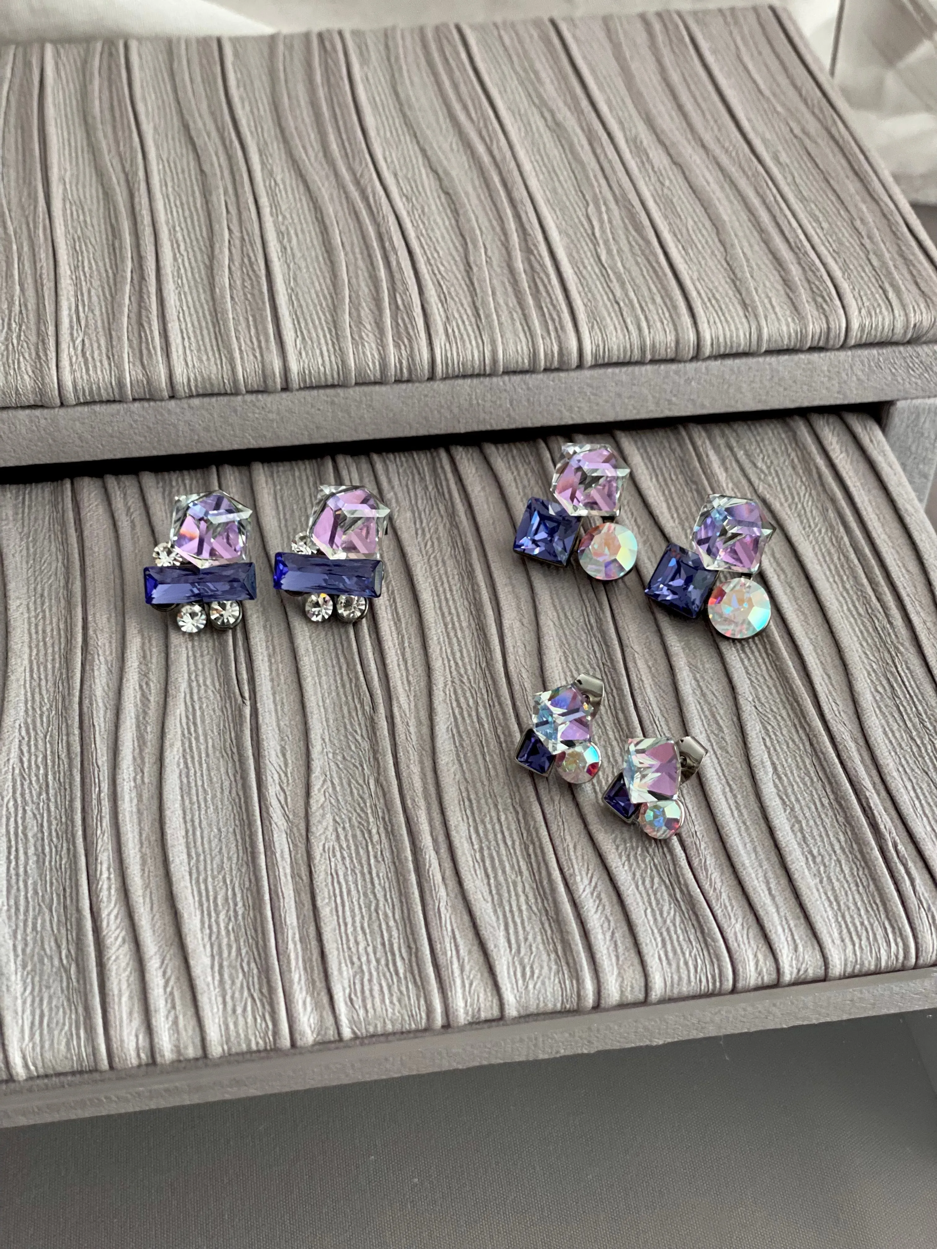 Periwinkle kaleidoscope Swarovski Studs