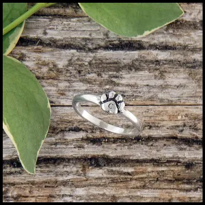Personalized Paw Print Stacking Ring