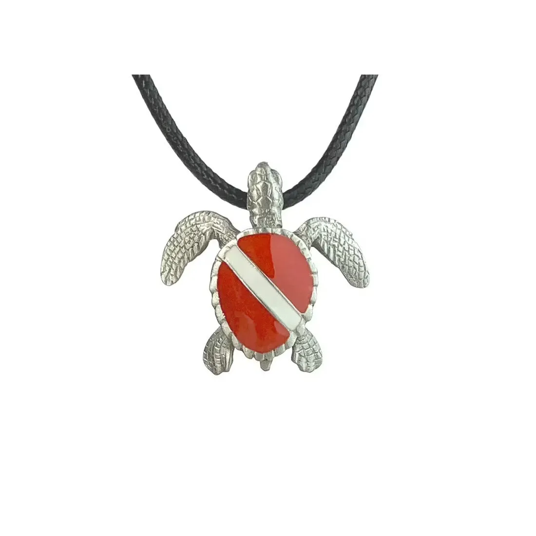 Pewter Ocean Theme Scuba Dive Hand Crafted Pendants on 18" Braided cord