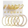 Pinapes Latest Stylish Design Metal Earrings for Women and Girls (Set of 9)