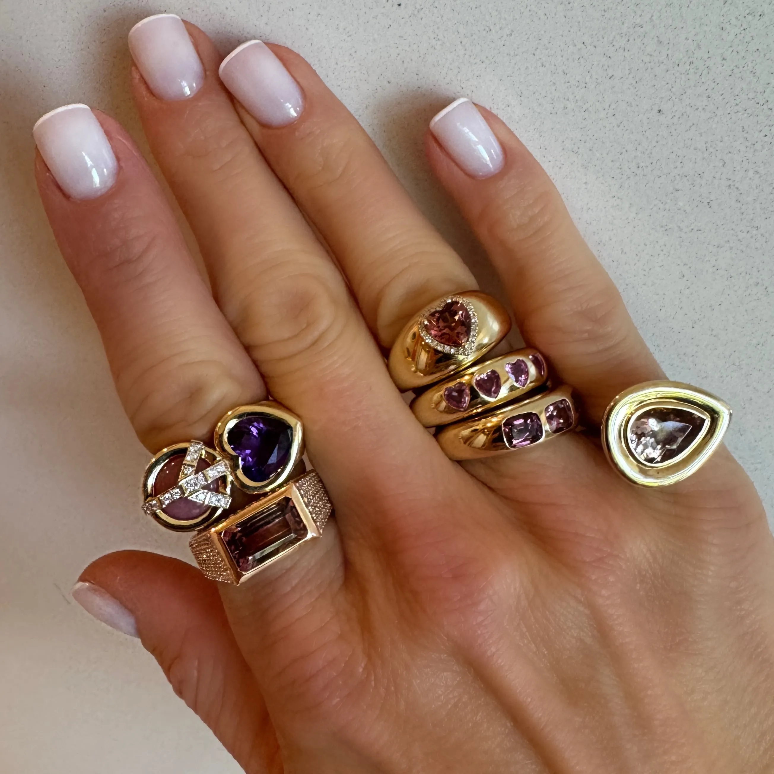Pink Sapphire Classic Heart Ring