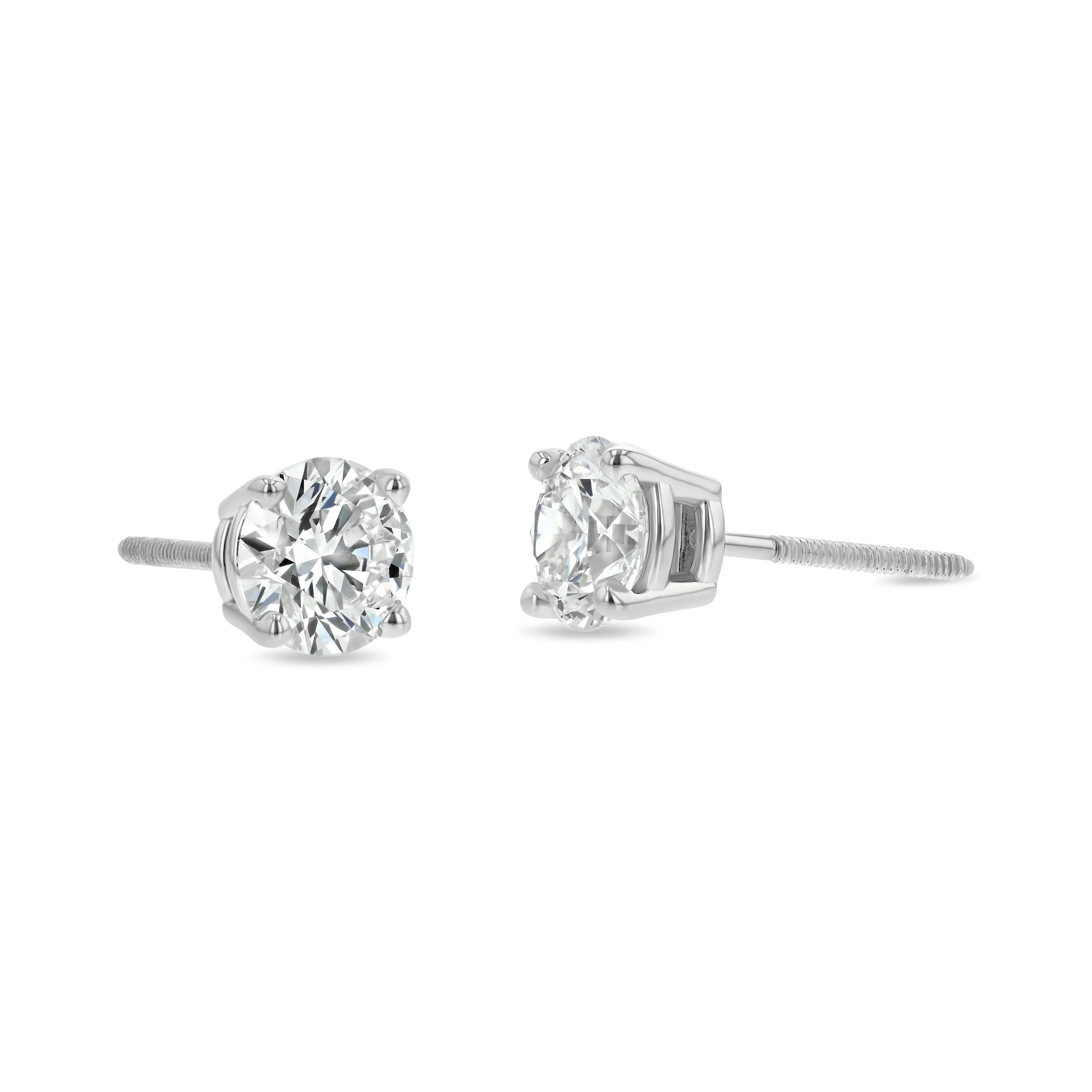 Platinum 4-prong Round Brilliant Diamond Stud Earrings (0.22 Ct. T.w., Si1-si2 Clarity, J-k Color)