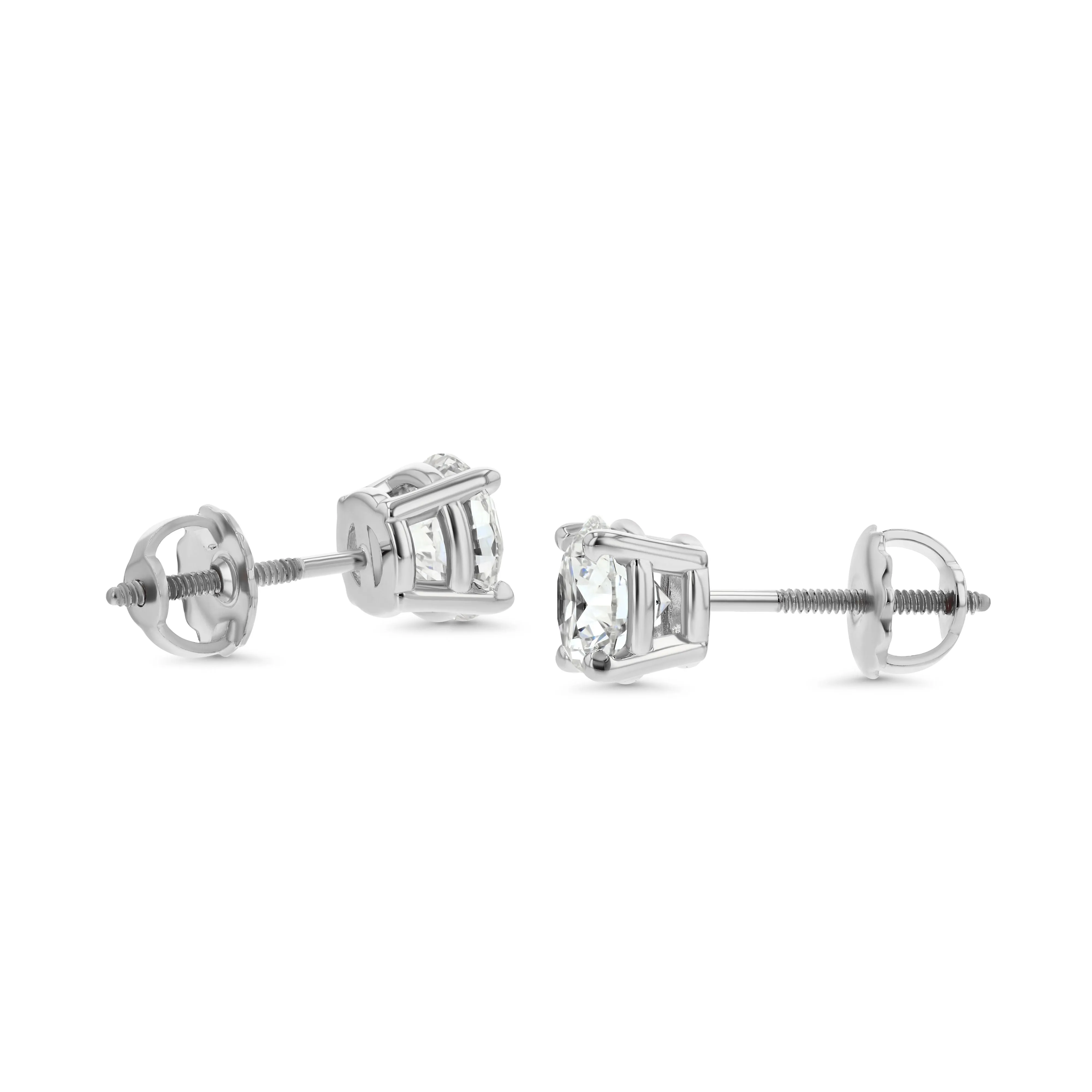 Platinum 4-prong Round Brilliant Diamond Stud Earrings (0.22 Ct. T.w., Si1-si2 Clarity, J-k Color)