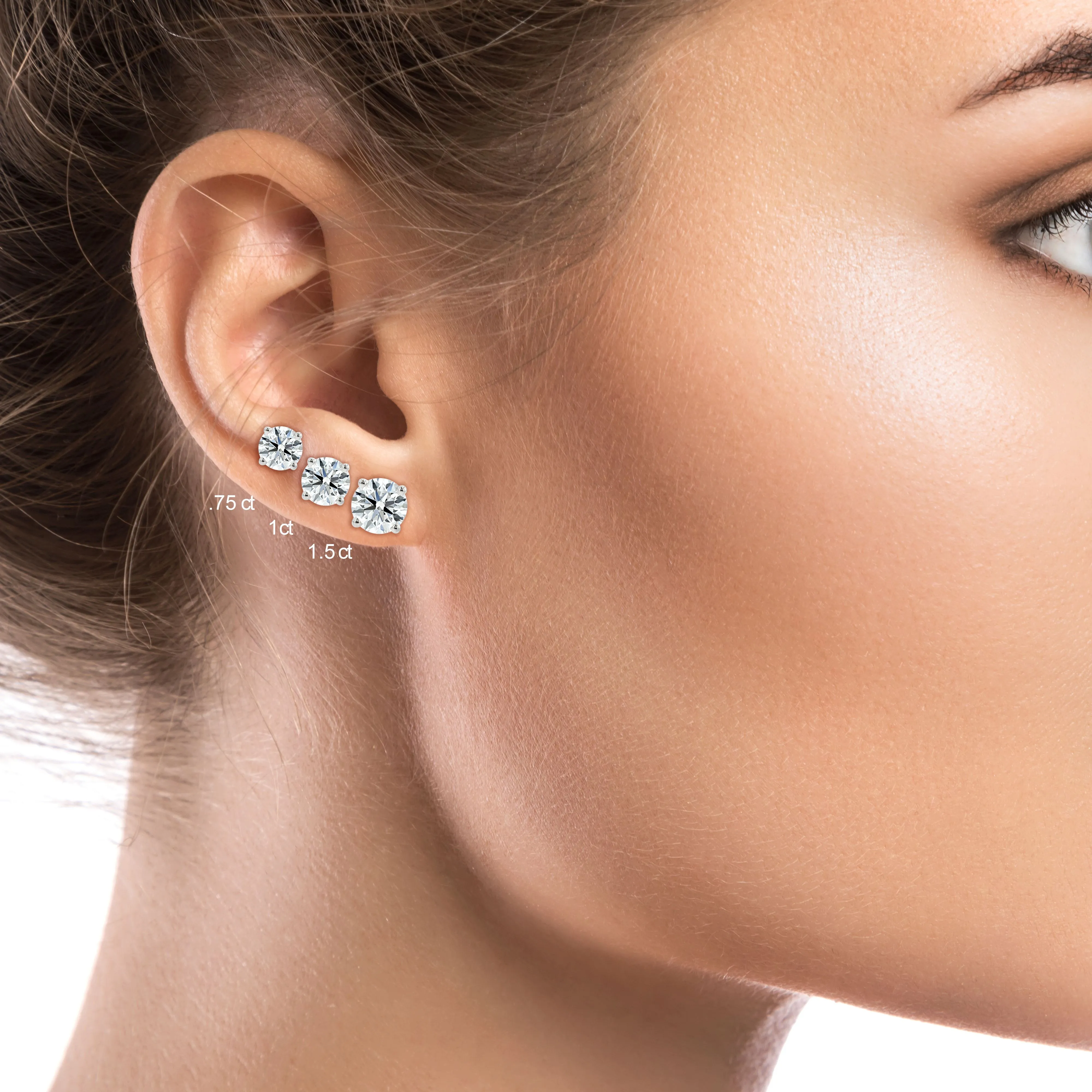 Platinum 4-prong Round Brilliant Diamond Stud Earrings (0.22 Ct. T.w., Si1-si2 Clarity, J-k Color)