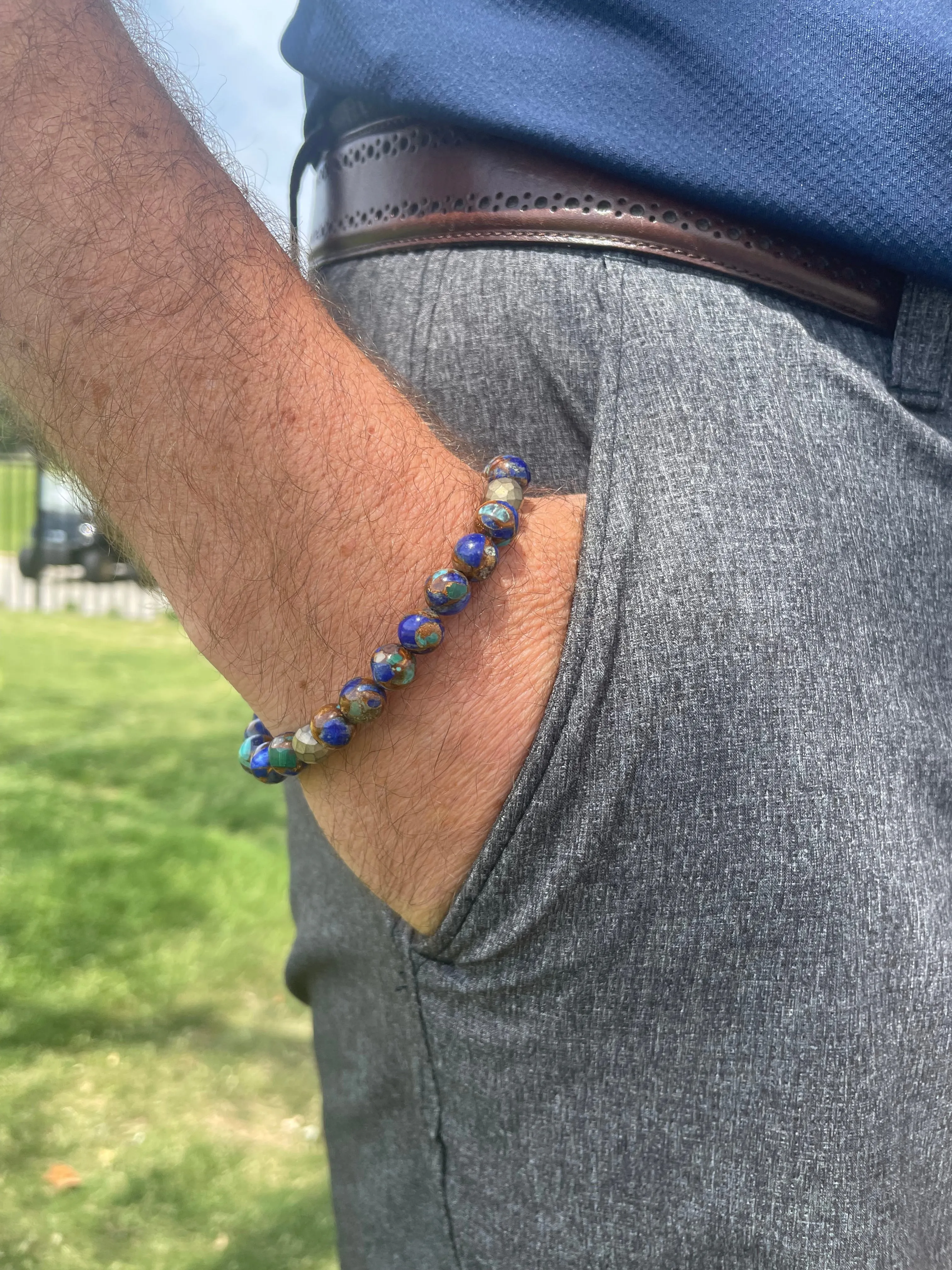 Portillo Men's Beaded Stone Bracelet