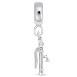 Pump Charm Dangle Bead In Sterling Silver
