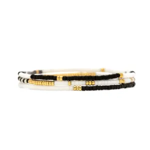 PURAVIDA Seed Bead Stretch Bracelet - Set of 3