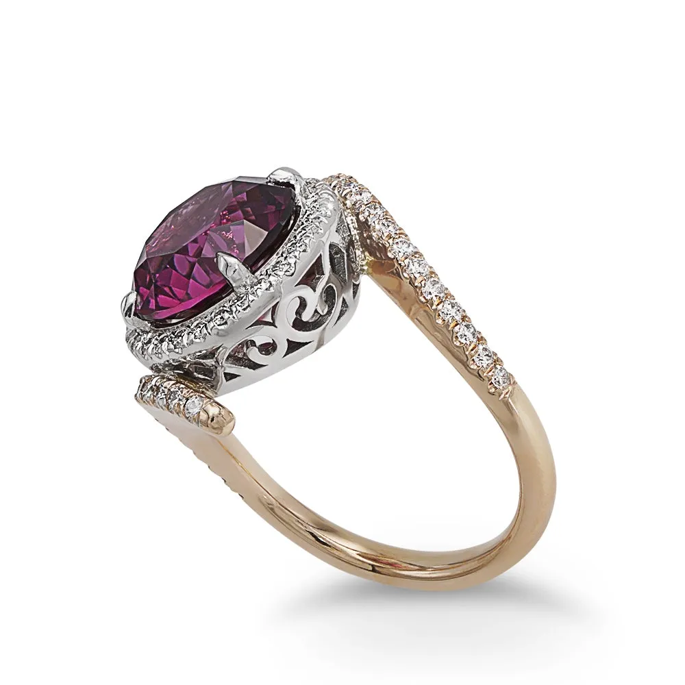 Pyrope Almandine Garnet Ring