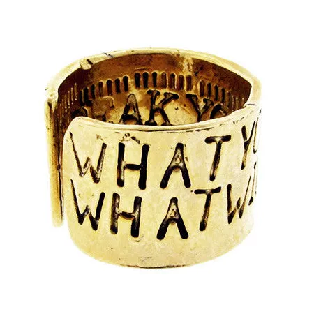 "What You Allow Is What Will Continue' Ring