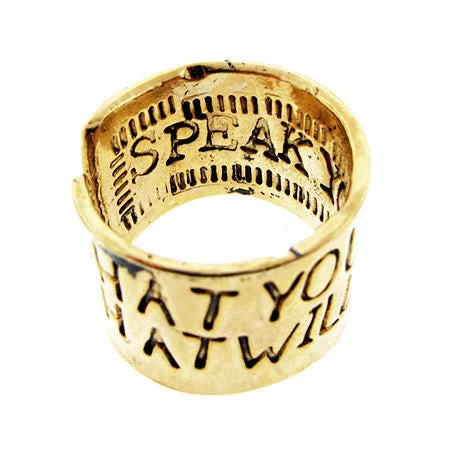 "What You Allow Is What Will Continue' Ring