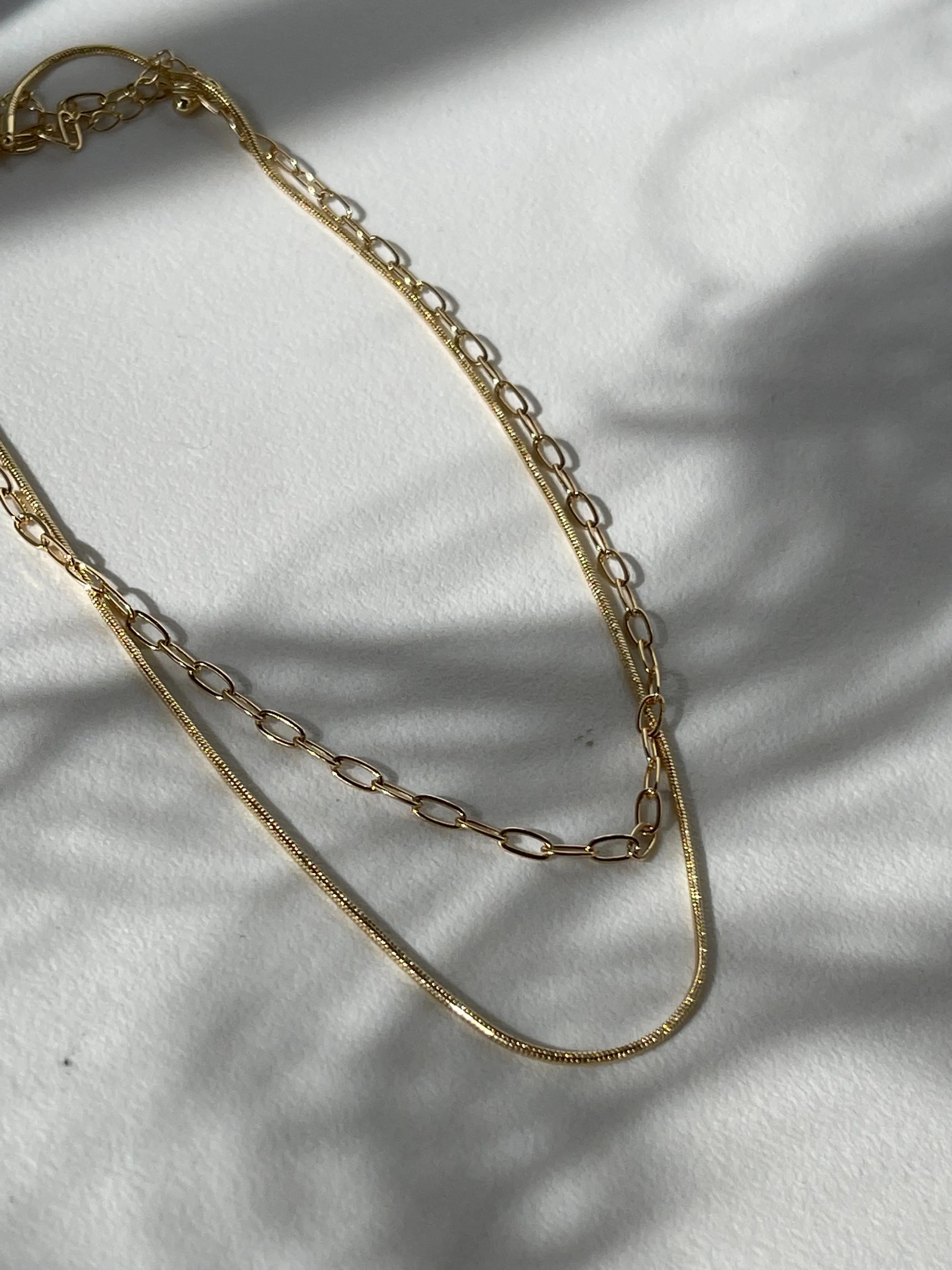 Robin Rope & Chain Layered Necklace In Gold