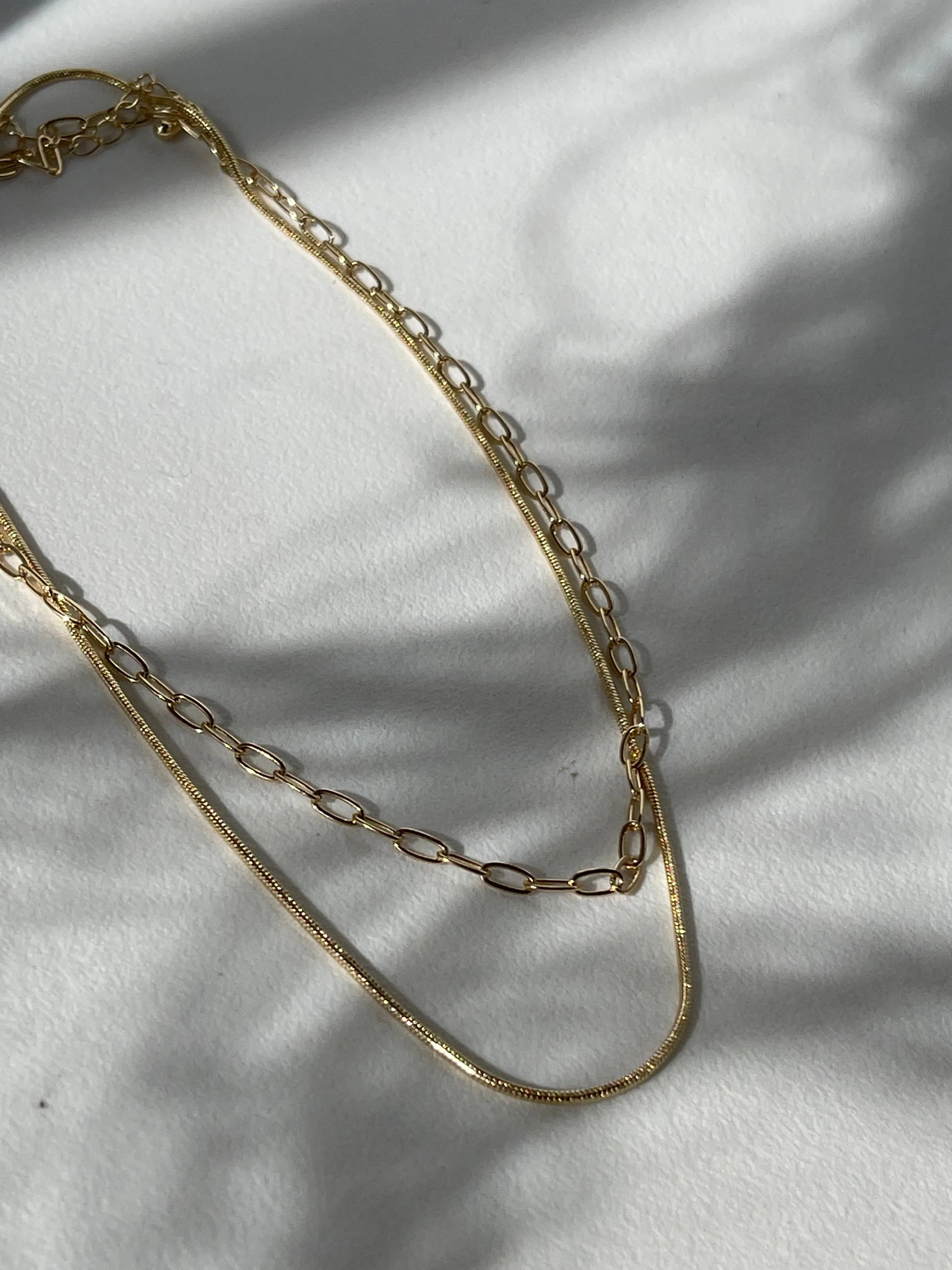 Robin Rope & Chain Layered Necklace In Gold