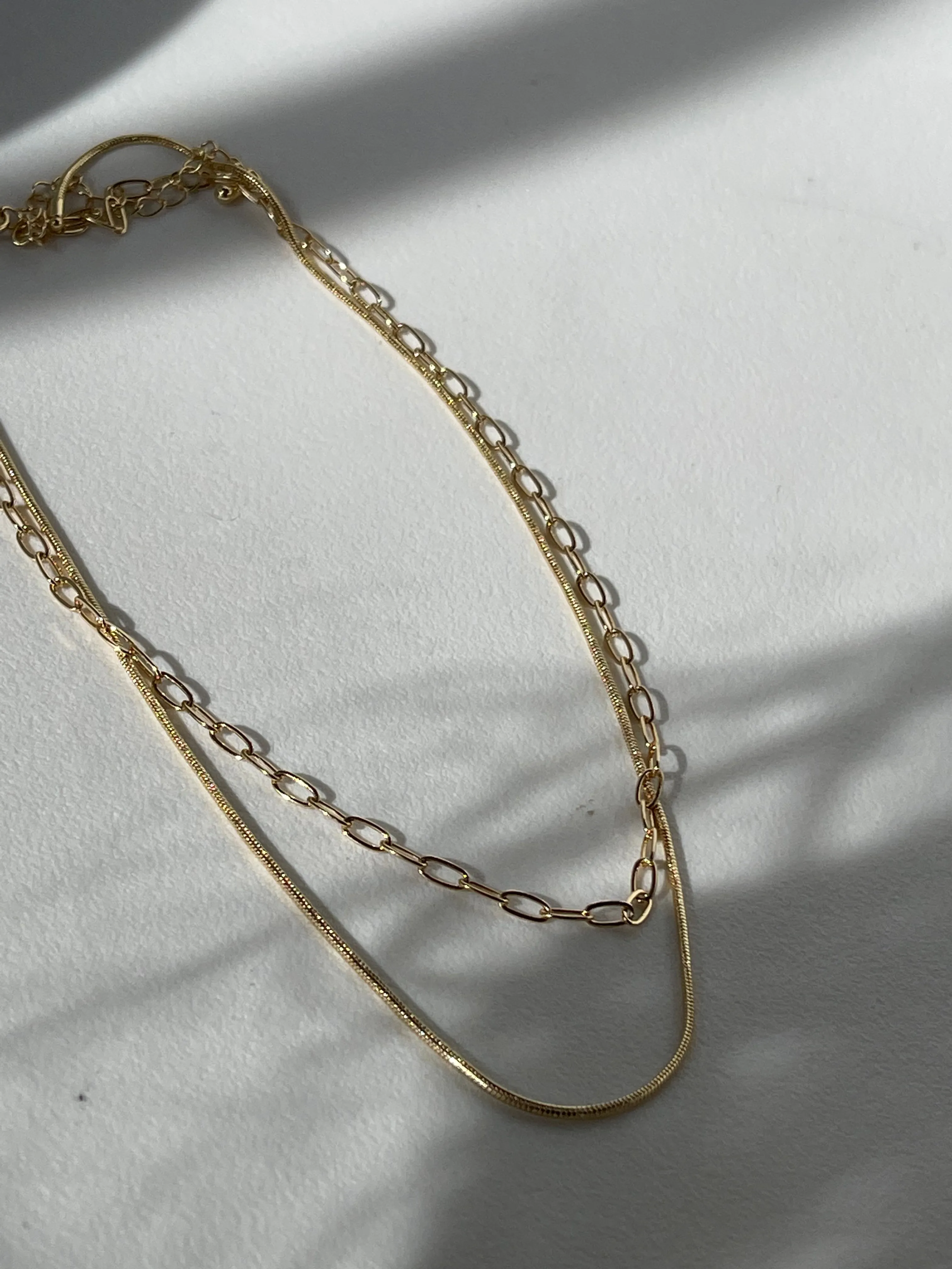 Robin Rope & Chain Layered Necklace In Gold