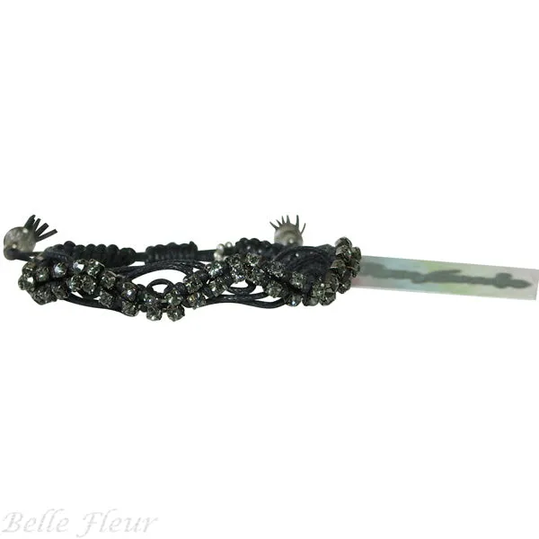 Rose Gonzales "Selena" Drama Collection Woven Bracelet in Black