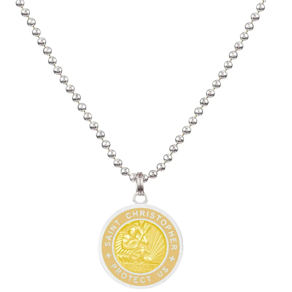 Saint Christopher Small Medal - Sandy/Blonde