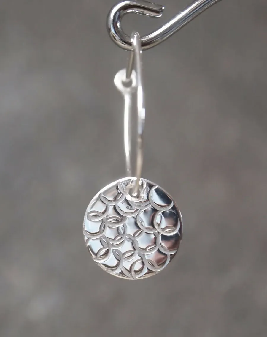 Silver Disc Earrings