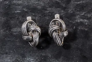 Silver Knot Earrings - Infinity Earrings - Knot Studs